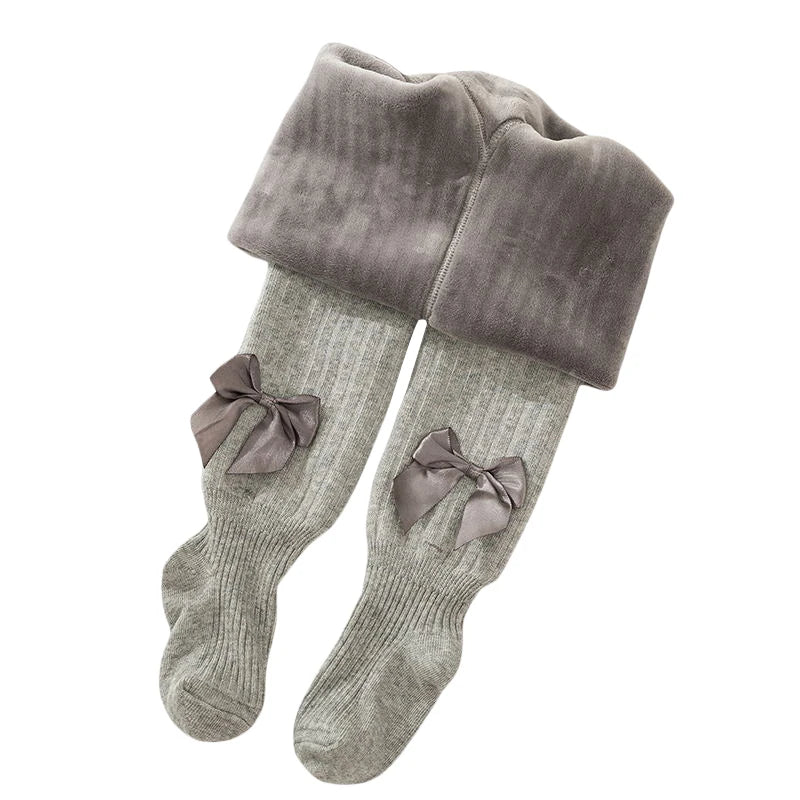 Cozy Bow Fleece-Lined Tights - Kleines Wunder
