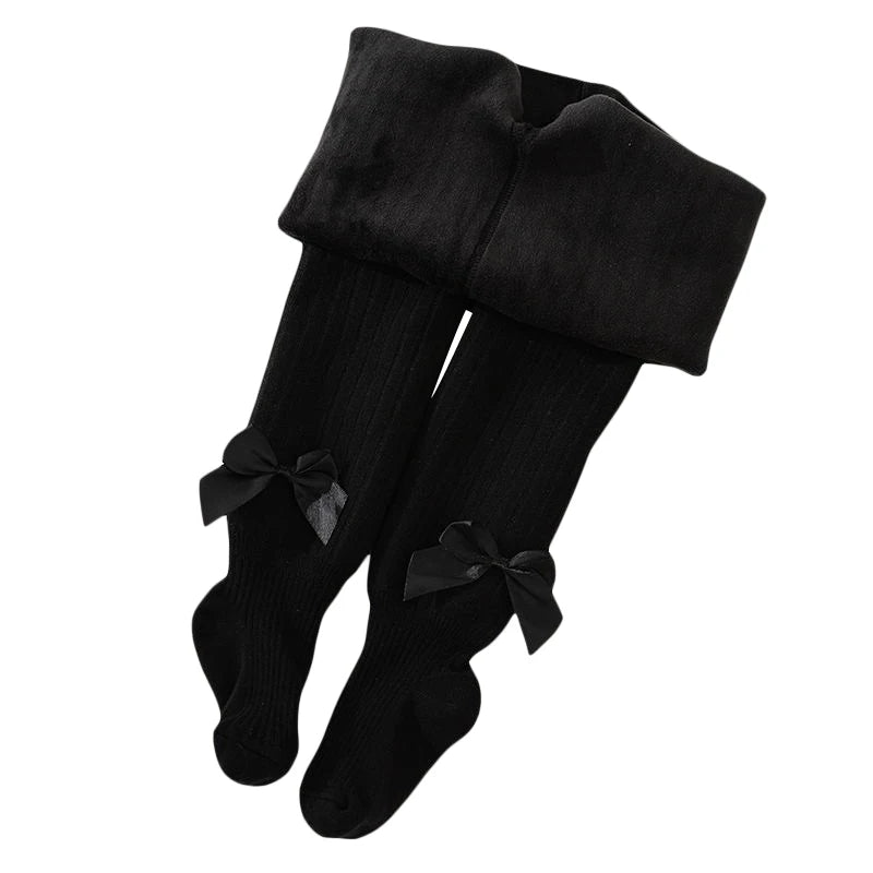 Cozy Bow Fleece-Lined Tights - Kleines Wunder