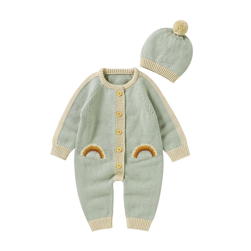 Knit Baby Romper & Hat Set - Kleines Wunder