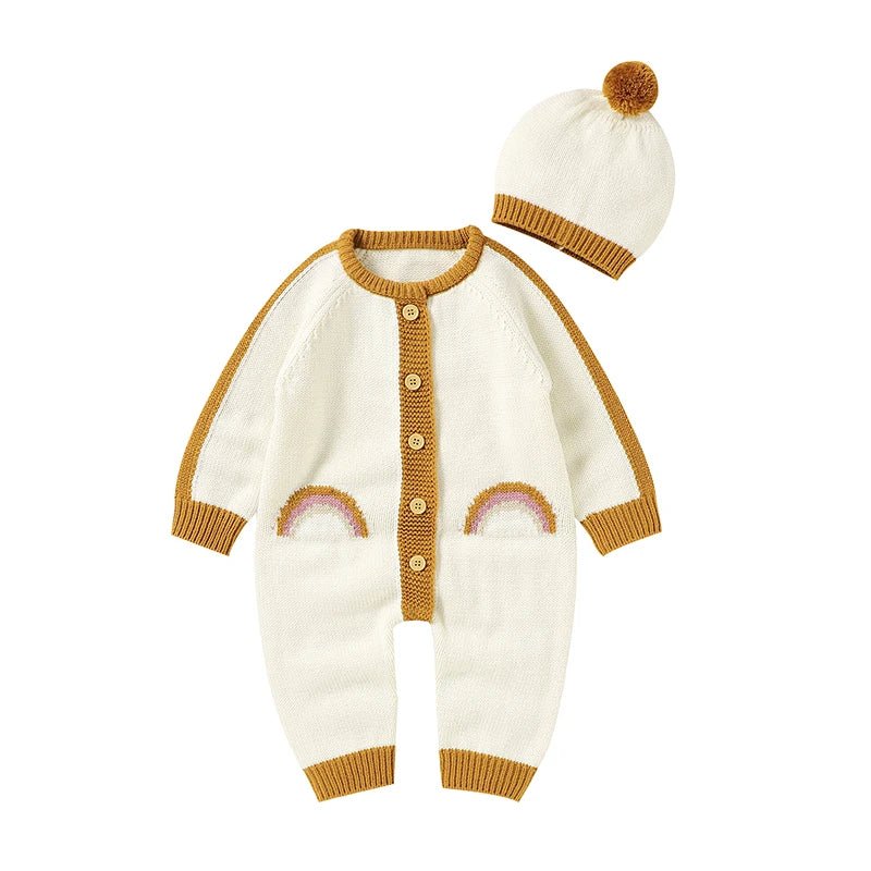 Knit Baby Romper & Hat Set - Kleines Wunder