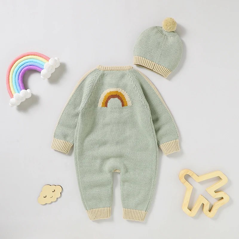 Knit Baby Romper & Hat Set - Kleines Wunder